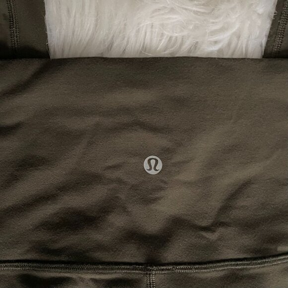 army green LULULEMON high waist athletic leggings size 4 - Picture 5 of 6